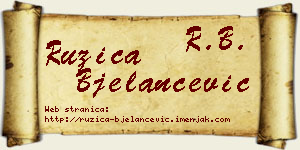 Ružica Bjelančević vizit kartica